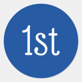 Adesivo Rua azul e branca, primeira  Prêmio vencedora