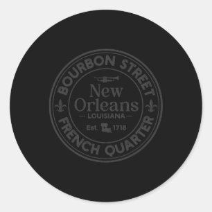 Adesivo Rua Bourbon French Quarter Est 1718 Nova Orleans