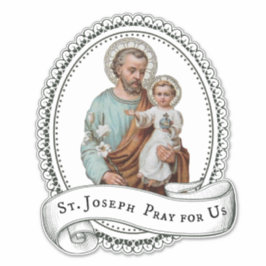 Adesivo Rua Católica. José com Criança Jesus Religioso