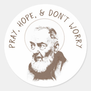 Adesivo Rua Católica. Padre Pio Capuchin Brown