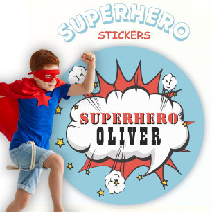 Adesivo Rua Clássica De Discurso De Bocha De Super Herói