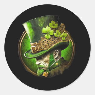 Adesivo Rua de chapéu Mecânico Steampunk. Homem do Dia de