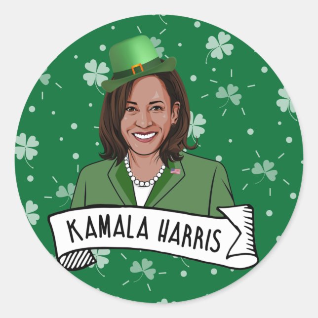 Adesivo Rua de Kamala Harris. Dia de Patrick (Frente)