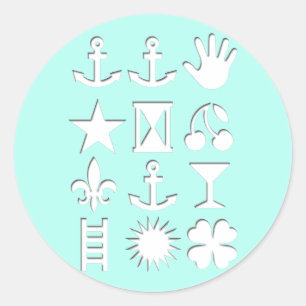 Adesivo Rua de Rota de Amizade de Mensagem Codificada Azul