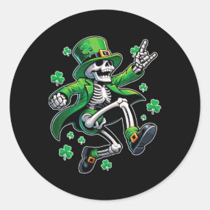 Adesivo Rua de Skeleton Leprechaun dançante. Dia de Patric