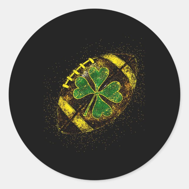 Adesivo Rua de sorte. O dia de Patrick Shamrock Futebol ir (Frente)
