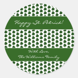 Adesivo Rua De Texto Personalizado De Shamrock Clover. Pat