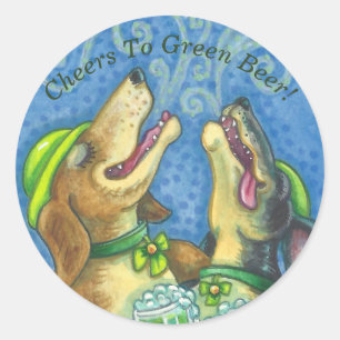 Adesivo Rua, dia de Paddy, IRISH HOUNDS DOG STICKER Sheet