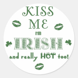 Adesivo Rua, dia de Patrick, me beija muito bem, sou irlan