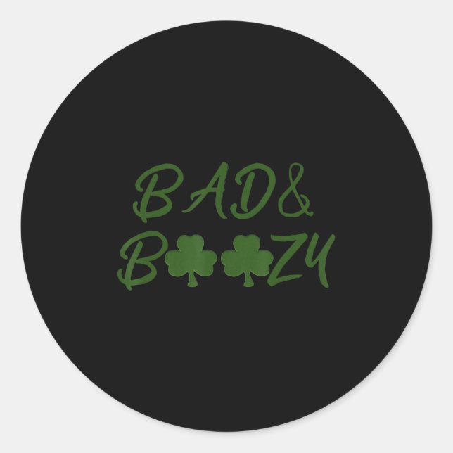 Adesivo Rua divertida Patrick Day Bebendo Tee Gift Diverti (Frente)