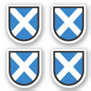 Adesivo Rua, escudo de Andrew - 4 para cima - Corte de con