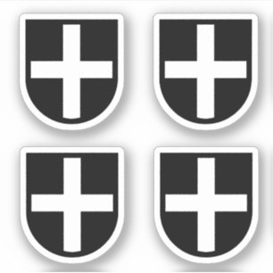 Adesivo Rua, escudo de Piran 4-up - Contorno
