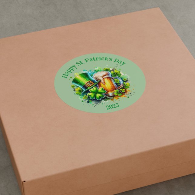 Adesivo Rua Feliz de Aquarela, acessório do Dia de Patrick (Criador carregado)