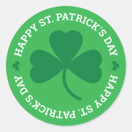 Adesivo Rua Feliz, Shamrock Verde do Dia de Patrick