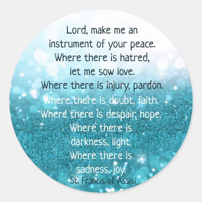 Adesivo Rua. Francisco de Assisi Orador Snowflake Winter (Frente)