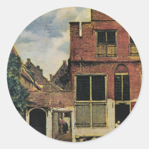 Adesivo Rua Johannes Vermeer, em Delft (cerca de 1660)