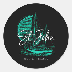 Adesivo Rua John Us Virgin Islands Sailboat