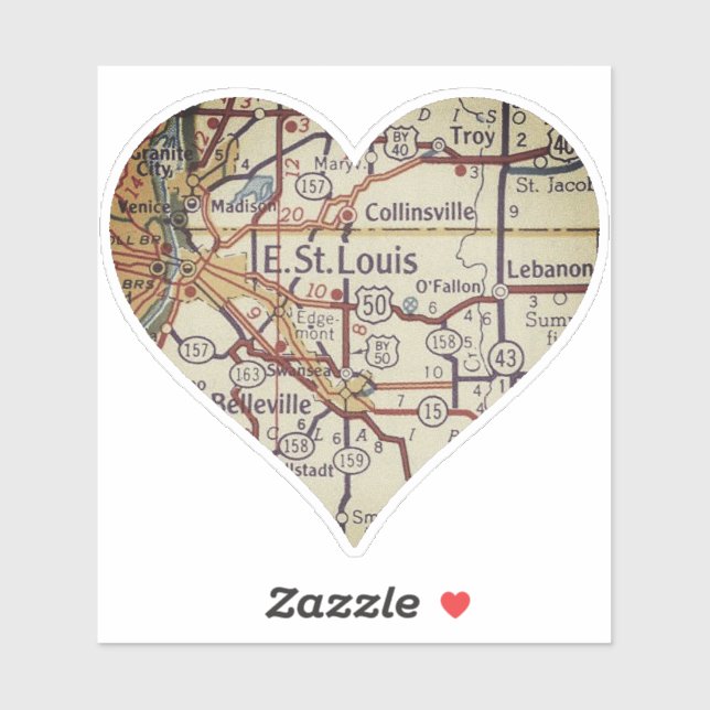 Adesivo Rua Leste, Louis IL (Folha)