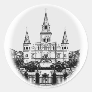 Adesivo Rua Louis Catedral Jackson Square New Orleans