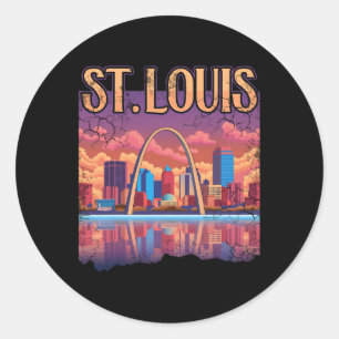 Adesivo Rua Louis Gateway Arch Missouri Cityscape Skyline