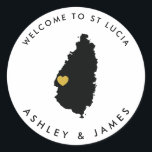 Adesivo Rua. Lucia Wedding Sticker for Box, Bag<br><div class="desc">Use este adesivo para etiquetar as bolsas de boas-vindas ou as caixas de tratamento para os seus hóspedes fora da cidade,  e bem-vindos às Ruas.</div>