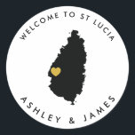 Adesivo Rua. Lucia Wedding Sticker for Box, Bag<br><div class="desc">Use este adesivo para etiquetar as bolsas de boas-vindas ou as caixas de tratamento para os seus hóspedes fora da cidade,  e bem-vindos às Ruas.</div>