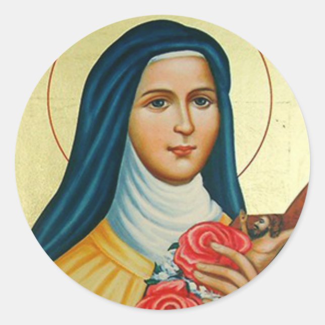 Adesivo Rua, o Crucifixo das Pequenas Rosas Flores (Frente)