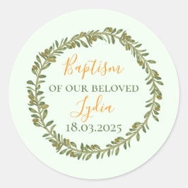 Adesivo Rua Oliveira Personalizada do Batismo