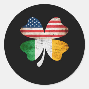 Adesivo Rua Patrick American Flag Irish Flag Clover