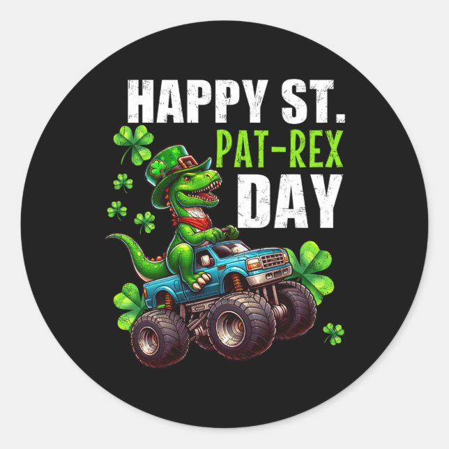 Adesivo Rua Patrick Day T-rex Monster Truck (Frente)