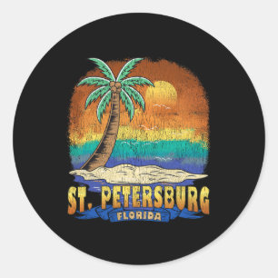 Adesivo Rua: Petersburg Flórida Vintage Afetou Souvenir