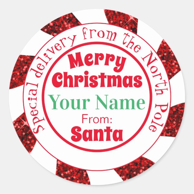 Adesivo Rua redonda clássica de entrega especial de Papais (Frente)