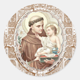 Adesivo Rua Religiosa. Anthony Baby Jesus Padre Católico