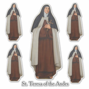 Adesivo Rua religiosa. Teresa da freira Carmelita dos Ande