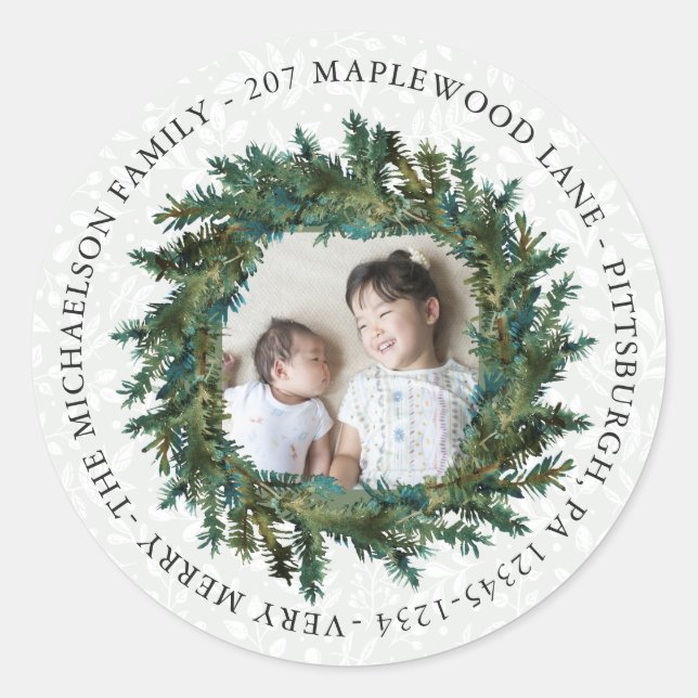 Adesivo Rua russa com endereço de foto e devolução (Frente)