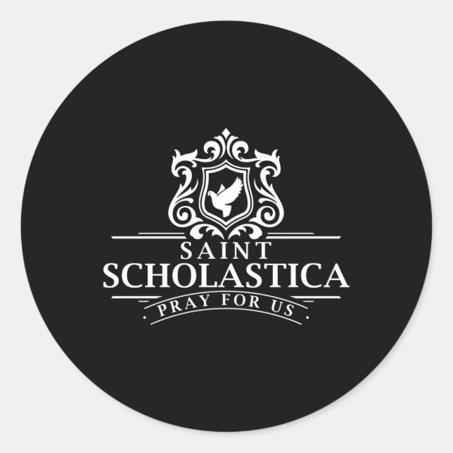 Adesivo Rua Scholastica Benedictin Santos católicos Benedi (Frente)