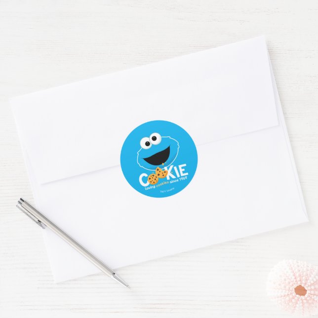 Adesivo Rua Sésamo | Cookie Monster Loving Cookies (Envelope)