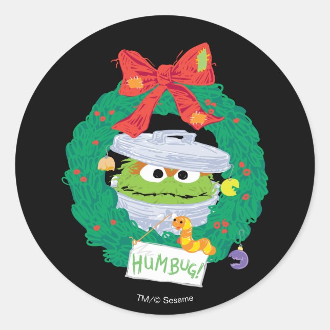 Adesivo Rua Sésamo | Oscar the Grouch Wreath (Frente)