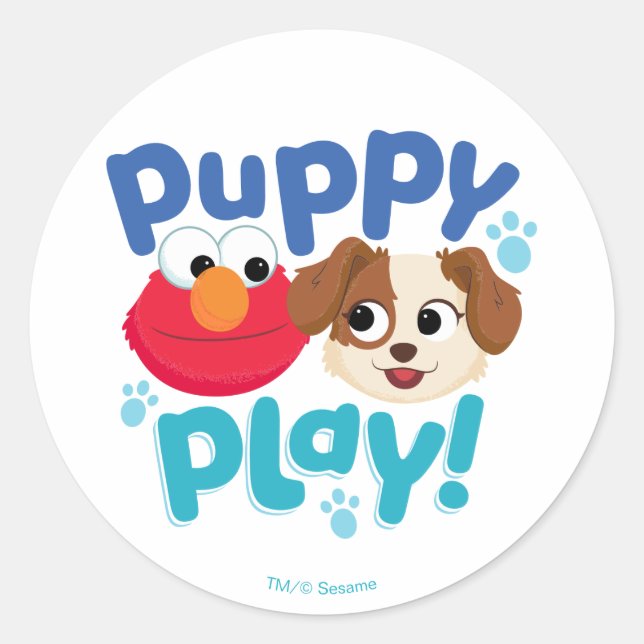 Adesivo Rua Sésamo | Puppy Play Elmo & Tango (Frente)
