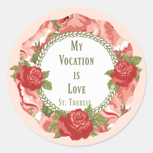 Adesivo Rua. Terese da Criança Jesus Pequena Flor (Frente)