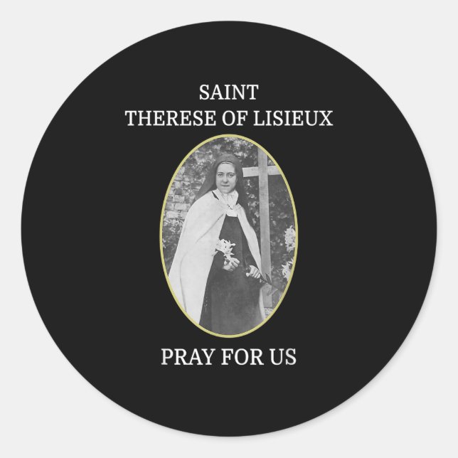 Adesivo Rua. Therese of Lisieux T-Shirt Santo Little Flowe (Frente)