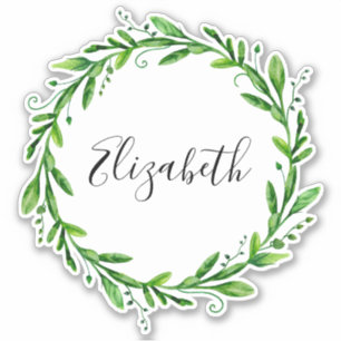 Adesivo Rua verde de aquarela. Nome botânico de Verão