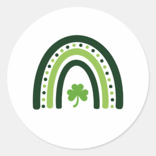 Adesivo Rua Verde Shamrock Boho Rainbow Dia de Patrick T-S
