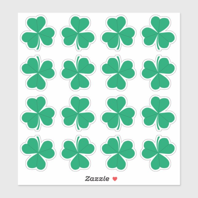 Adesivo Rua Verde Shamrock. Irlandês do Dia de Patrick (Folha)