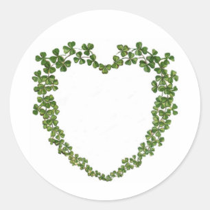 Adesivo Rua Vintage do Coração de Shamrock. Dia de Patrick