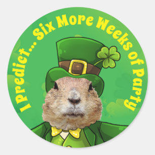 Adesivo Ruas, animais da festa de marmota do dia de Patric