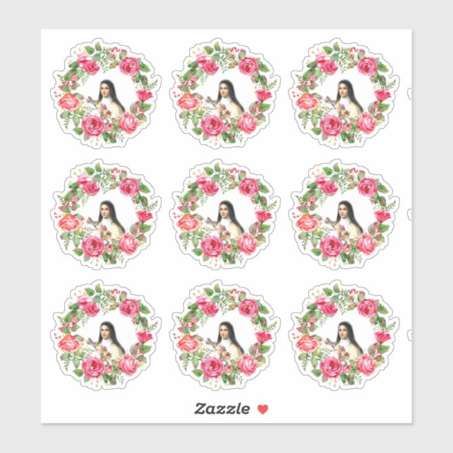 Adesivo Ruas Católicas. Terra de Rosas Rosa (Folha)