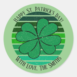 Adesivo Ruas do dia de Patrick, em Irish 4 Leaf Clover