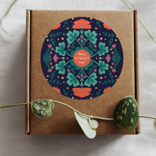 Adesivo Ruas felizes. Capas e flores do Dia de Patrick