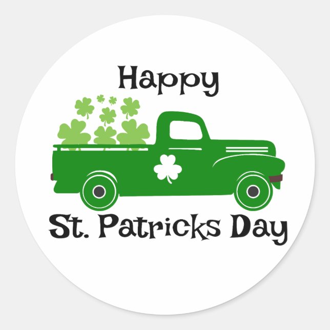 Adesivo Ruas felizes. Dia de Patrick ☘️ 🎉 (Frente)